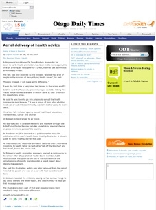 2009 - otago daily times - aerial delivery of health advice